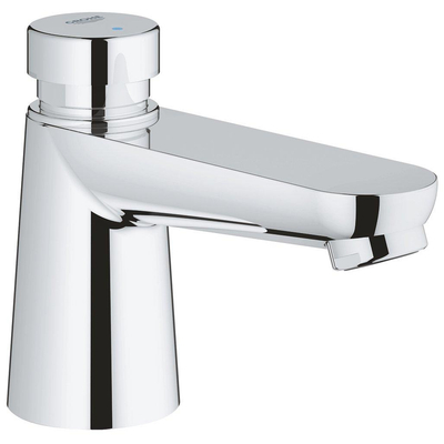 Grohe Euroeco Cosmopolitan S Waterbesparende Wastafelkraan - zelfsluitend - voor artikel 44593 - blauw/rood - chroom