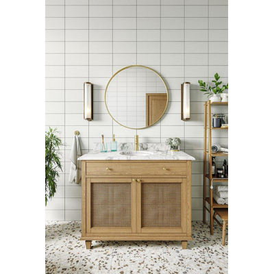Miroir Haceka Deco - 80x80cm - rond - or brossé