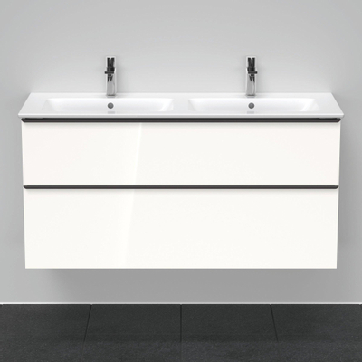 Duravit D-neo Meuble sous vasque 128x46.2x62.5cm 2 tiroirs Blanc haute brillance