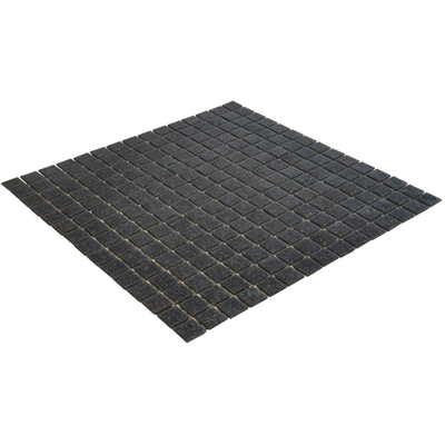 The Mosaic Factory Amsterdam mozaïektegel - 32.2x32.2cm - wand en vloertegel - Vierkant - Glas Steel Grey Mat