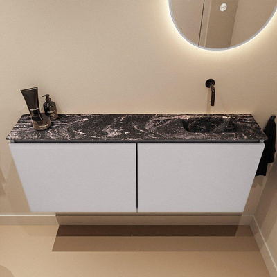 MONDIAZ TURE-DLUX meuble de toilettes 120 cm Cale. EDEN lavabo Lava position droite. Sans trou de robinet.