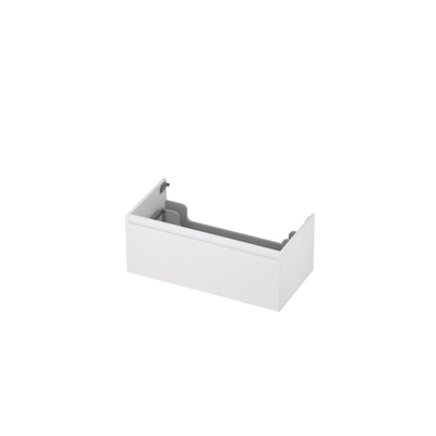 INK Wastafelonderkast - 90x45x35cm - 1 lade - greeploos - MDF lak - Mat wit
