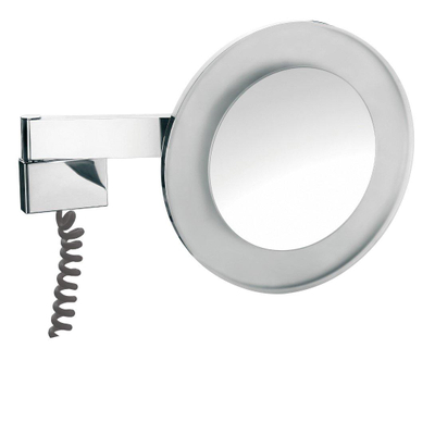 Emco Asis Miroir grossissant rond avec éclairage LED et câble x5 chrome