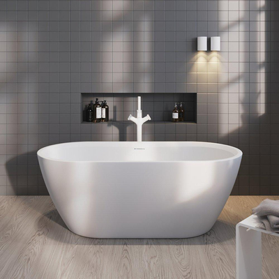 Riho Inspire Baignoire îlot - 160x75x60cm - siphon - blanc brillant