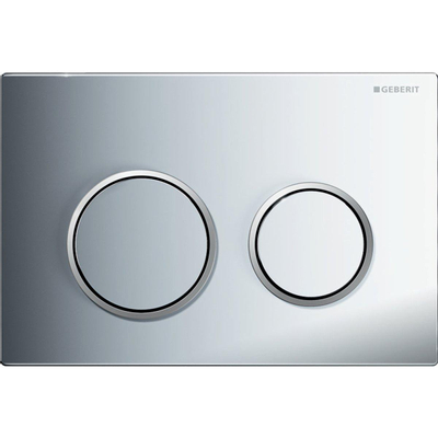 Geberit Omega20 bedieningsplaat - 2-toets spoeling - rond - gl.chr./matchr./gl.chr. TWEEDEKANS