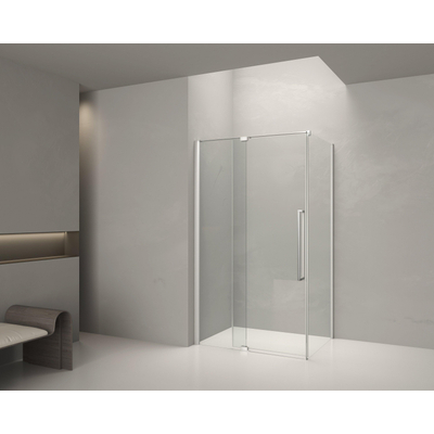 Aqua Vista Taviano Cuadra Paroi latérale - 80x200cm - kit de montage inclus - acier inoxydable brossé