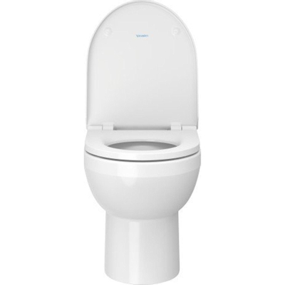 Duravit DuraStyle Basic set de WC au sol à fond creux sans rebord de rinçage 37x48cm avec abattant de WC à fermeture douce blanc