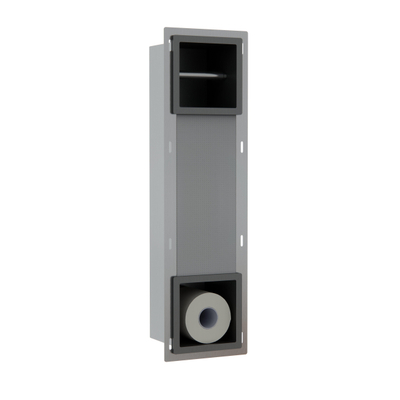 Fortifura Calvi Inbouw Reserve- en toiletrolhouder - PVD - geborsteld gunmetal (antraciet)