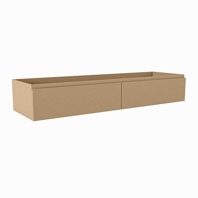 Mondiaz FOGE Meuble sous vasque - 150x45x25cm - 2 tiroirs - softclose - 1 découpe droite - Oro