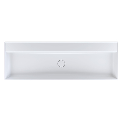 Arcqua Edge Opbouw Wastafel - 120x47x12cm - zonder kraangat - cast marble - mat wit