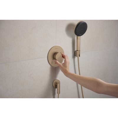 Hansgrohe Fixfit fine S Coude mural de raccordement - bronze brossé (bronze)
