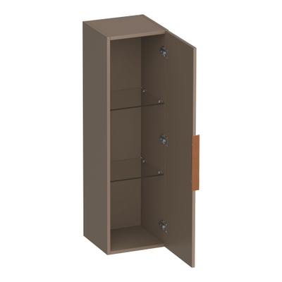 BRAUER Elevate armoire de salle de bains - 120x35x35cm - sans poignée rapportée - 1 porte - ouvrant à gauche ou à droite - moka mat