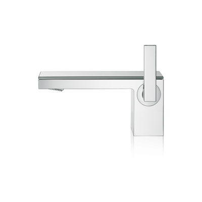 Hansgrohe AXOR MyEdition Robinet de lavabo 70 1 trou avec verre noir, bonde push open et sallie 15.1cm chrome