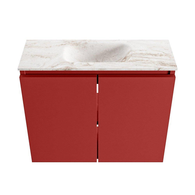 MONDIAZ TURE-DLUX 60cm toiletmeubel Fire. EDEN wastafel Frappe positie midden. Zonder kraangat.