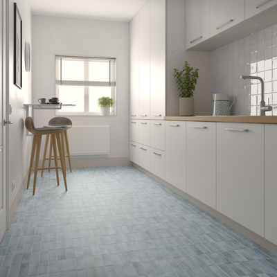 SAMPLE Terravito Ardeno Koko voor wand- en vloertegel - 150x50cm - 8mm - Licht blauw