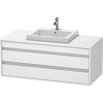 Duravit Ketho Meuble sous-lavabo avec 2 tiroirs l'un sous l'autre pour 1 lavabo encastrable 120x42.6x55cm blanc