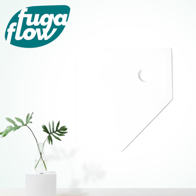 FugaFlow Efficiente Anta Douchebak - 90x90x4cm - vijfhoek - wit