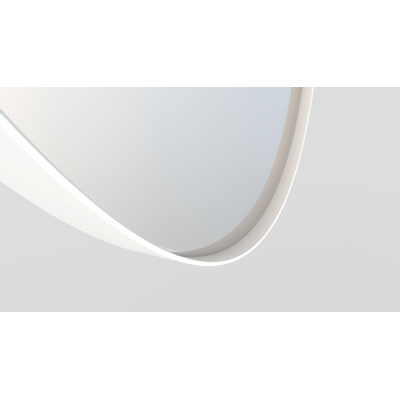 Saniclass Exclusive Line miroir rond - 40cm - cadre blanc mat - DESTOCKAGE