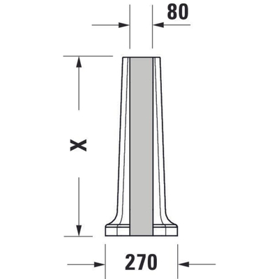 Duravit Serie 1930 Zuil - 270x675x260mm - wit