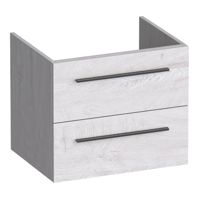 BRAUER Trust wastafelonderkast 60 excl. opbouwgrepen 2 softclose lades en 1 sifon uitsparing - Forest Seashell