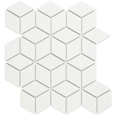 La Mosaic Factory Paris carreau mosaïque - 26,6x30,5cm - carrelage mural et de sol - Porcelaine Blanc Mat