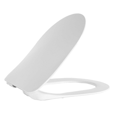 Creavit Hangend Toiletset - 35.3x51cm - RVS Bidetsproeier - spoelrandloos - met zitting - wit