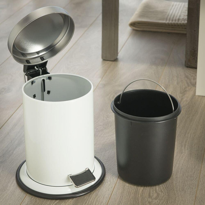 Sealskin Acero Poubelle à pédale 3 litres autoportante Blanc