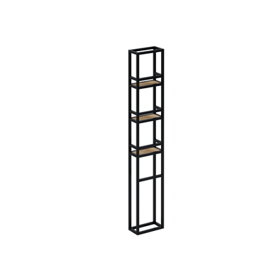 Thebalux frame hoog mat zwart 3x inleg in kleur meubel geïntegreerde handdoekhouder voor montage op de hoge kast of seperaat an de wand