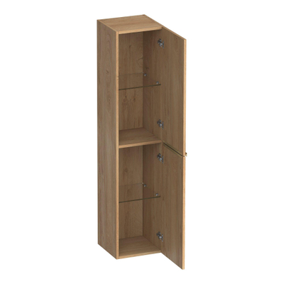 BRAUER Elevate armoire de salle de bains - 160x35x35cm - sans poignées rapportées - 2 portes - ouverture à gauche ou à droite - Forest Tan