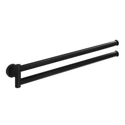 Hotbath Cobber Handdoekhouder draaibaar - voor 2 handdoeken - mat zwart