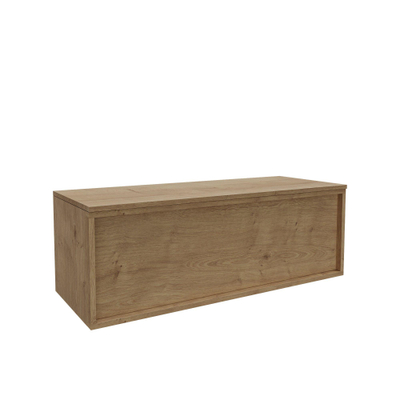Saniclass Holz Frame Meuble de salle de bain - 120x45x40cm - plan de toilette - sans trous de robinet - 1 tiroirs - Chêne Natural