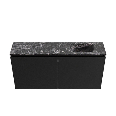 MONDIAZ TURE-DLUX 100cm toiletmeubel Urban. EDEN wastafel Lava positie rechts. Met 1 kraangat.