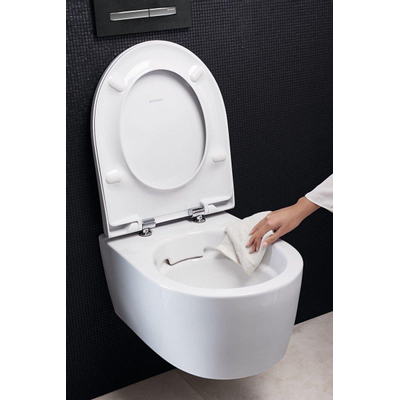 Geberit Icon Set de WC suspendu à fond creux Sans bride avec Siège de WC Blanc