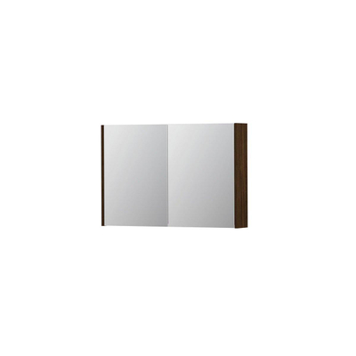 INK SPK1 spiegelkast – 90x60x14 cm – 2 deuren, dubbelzijdige spiegeldeuren – Koper eiken