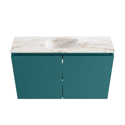 MONDIAZ TURE-DLUX 80cm toiletmeubel Smag. EDEN wastafel Frappe positie midden. Met 1 kraangat.