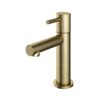 Hotbath Cobber Fonteinkraan - opbouw - L-uitloop - 8.5cm - geborsteld messing goud