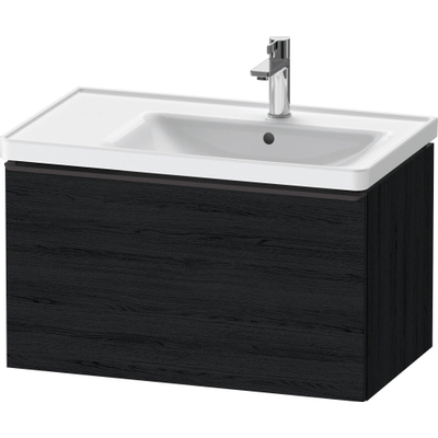 Duravit D-Neo wastafelonderkast 78.4x44x45.2cm 1 lade met softclose Eiken (zwart) Mat