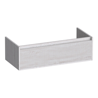 BRAUER Hope Wavy wastafelonderkast 100 1 softclose lade greeploos - 1 sifon uitsparing - Forest Seashell