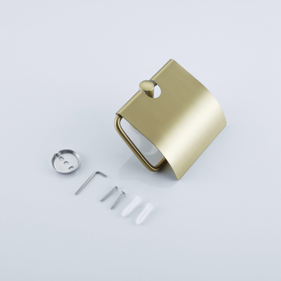 FugaFlow Eccelente Acces - porte-rouleau de papier toilette - avec clapet - Laiton brossé PVD (Or)