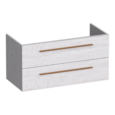 BRAUER Trust wastafelonderkast 100 excl. opbouwgrepen 2 softclose lades en 1 sifon uitsparing - Forest Seashell