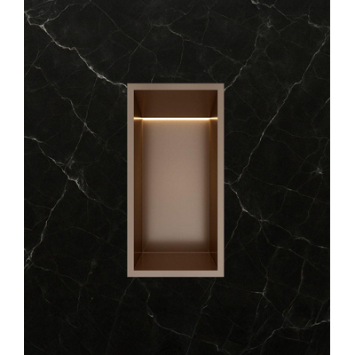 Hotbath &MORE Inbouwbox of inbouwnis - 30x15x10 - with LED IP44 - Tuscan bronze