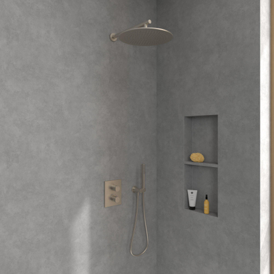 Villeroy & Boch Universal Showers douche de tête - 35cm - Rond - Nickel brossé mat (inox)