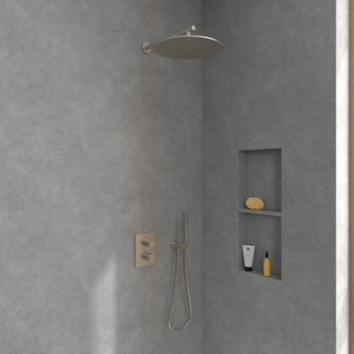 Villeroy & Boch Universal Showers hoofddouche - 35cm - Rond - Matt Brushed Nickel (RVS)