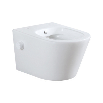Wiesbaden Vesta WC suspendu rimless avec robinet de bidet eau froide brillant blanc