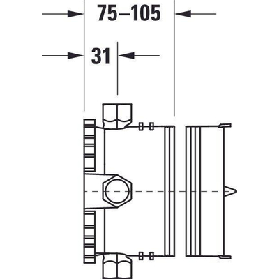 Duravit Universal Basiselement - 1 greeps wastafelmengkraan inb - 164x164x105mm - wit