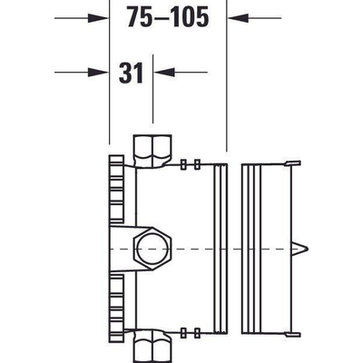 Duravit Universal kit de base pour montage encastré z/préinstallation 164x164x105mm