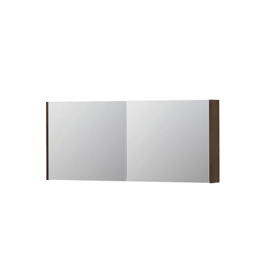 INK SPK1 spiegelkast – 140x60x14 cm – 2 deuren, dubbelzijdige spiegeldeuren – Fineer Chocolate