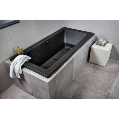 Xenz Society Baignoire duo - 170x75x53 - bonde centrale - acrylique - ebony