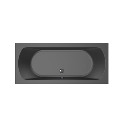 Xenz Lagoon Duobad - 170x75x53 - afvoer Midden - acryl - ebony
