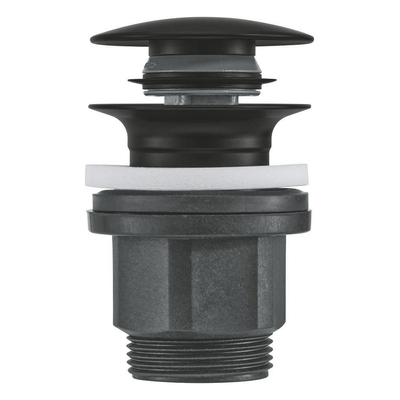 Grohe Waste Set - diameter 63mm - push open - matte black (mat zwart)